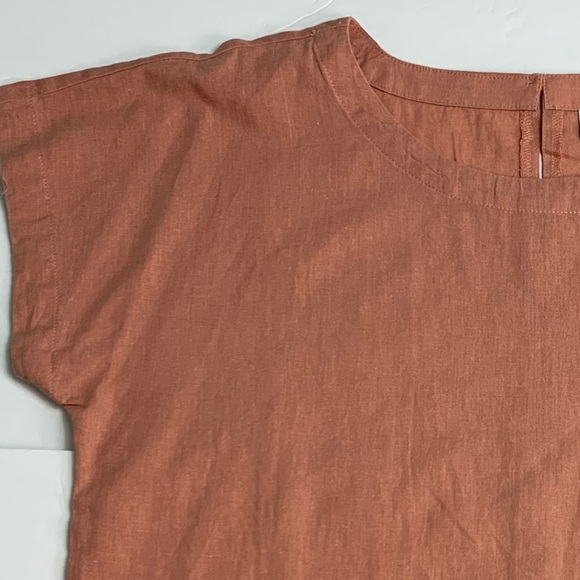 Liz Claiborne Linen Top Flax LagenLook Raw Hem - Picture 16 of 16